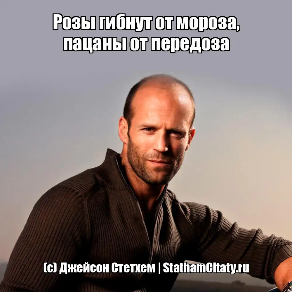 Розы гибнут от мороза, пацаны от передоза  (с) Джейсон Стетхем