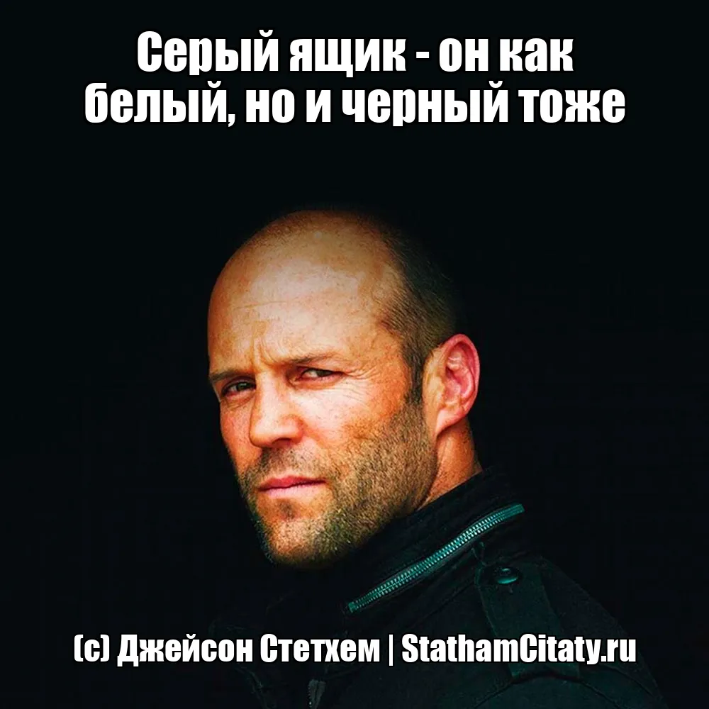 Серый ящик - он как белый, но и черный тоже  (с) Джейсон Стетхем