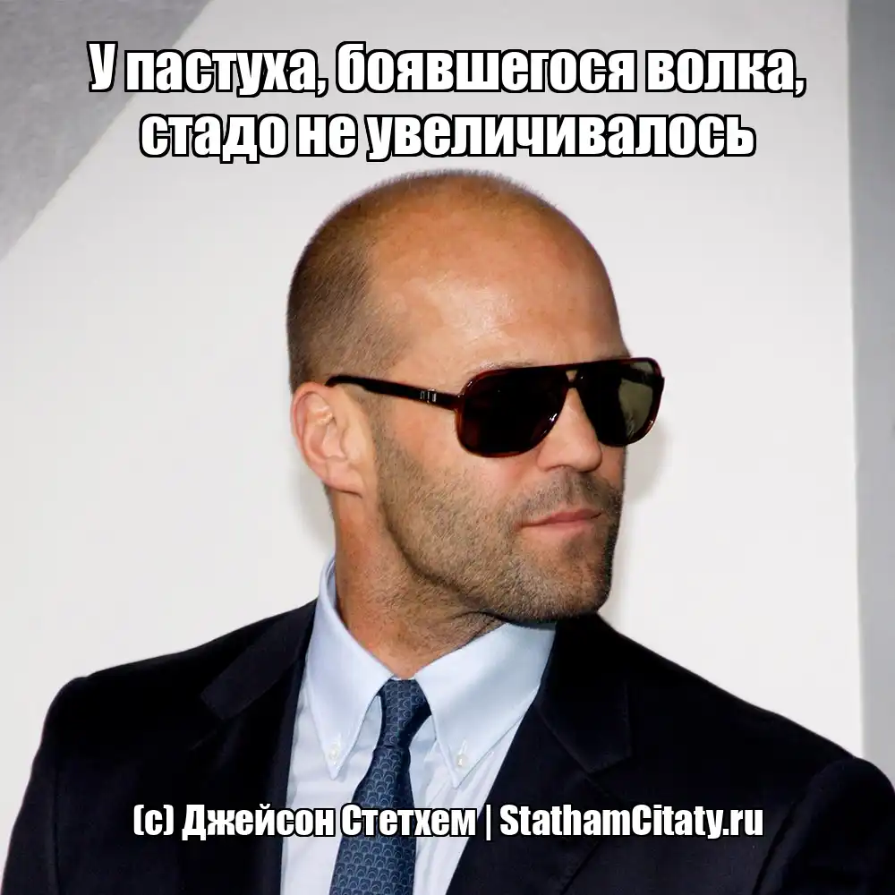 У пастуха, боявшегося волка, стадо не увеличивалось  (с) Джейсон Стетхем