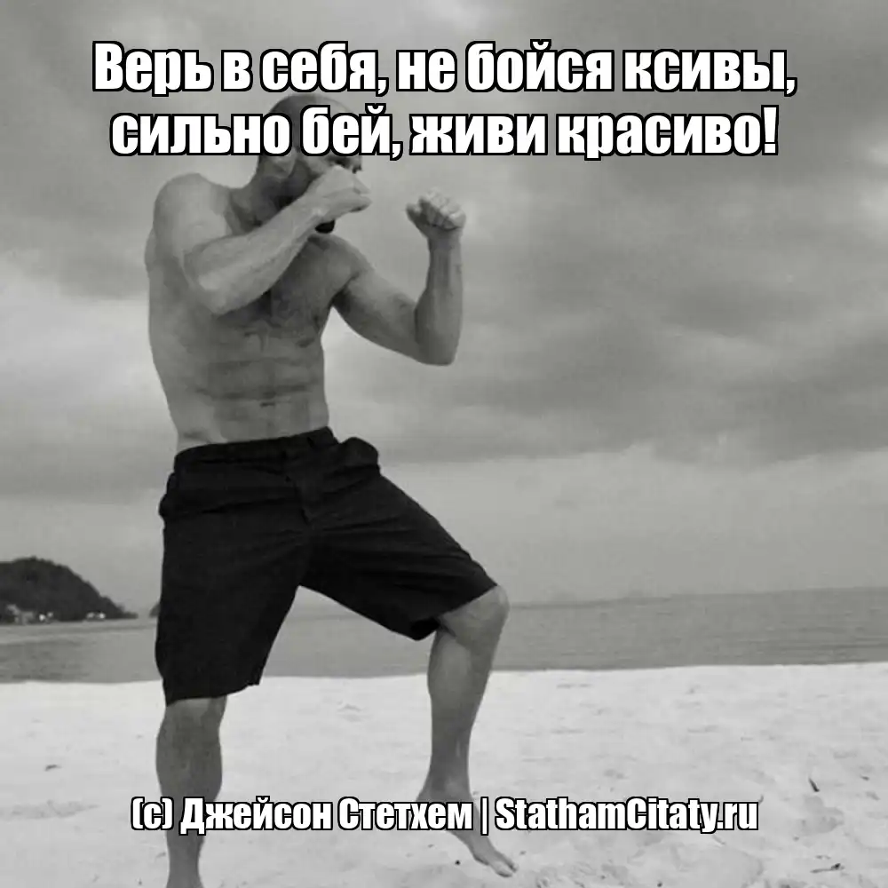 Верь в себя, не бойся ксивы, сильно бей, живи красиво!  (с) Джейсон Стетхем